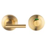 Eurospec Large Turn & Release - 5mm Spindle - Screw-on Round Rose with Indicator - Satin PVD