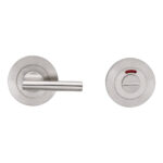Eurospec Large Turn & Release - 5mm Spindle - Screw-on Round Rose with Indicator - Grade 316 - Satin Stainless Steel