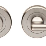 Serozzetta Large Turn & Release - 5mm Spindle - Screw-on Round Rose - Satin Chrome