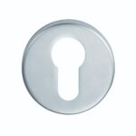Serozzetta Escutcheon - Euro Profile on Concealed Fix Push on Round Rose - Satin Chrome