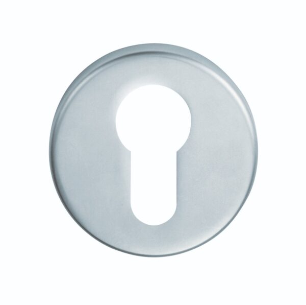 Serozzetta Escutcheon - Euro Profile on Concealed Fix Push on Round Rose - Satin Chrome