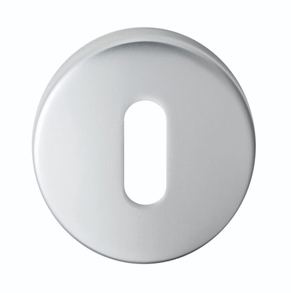 Serozzetta Escutcheon - Lock Profile on Concealed Fix Push on Round Rose - Satin Chrome