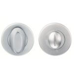 Serozzetta Turn & Release on Concealed Fix Push on Round Rose - Satin Chrome