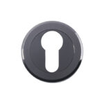 Serozzetta Escutcheon - Euro Profile - Screw-on Round Rose - Black Nickel