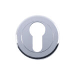 Serozzetta Escutcheon - Euro Profile - Screw-on Round Rose - Polished Chrome