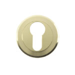 Serozzetta Escutcheon - Euro Profile - Screw-on Round Rose - Stainless Brass