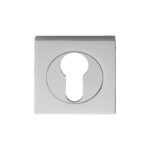 Serozzetta Escutcheon - Euro Profile - Square Rose - Polished Chrome
