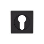 Serozzetta Escutcheon - Euro Profile - Square Rose - Matt Black