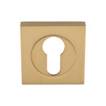 Serozzetta Escutcheon - Euro Profile - Square Rose - Satin Brass