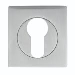 Serozzetta Escutcheon - Euro Profile - Square Rose - Satin Chrome