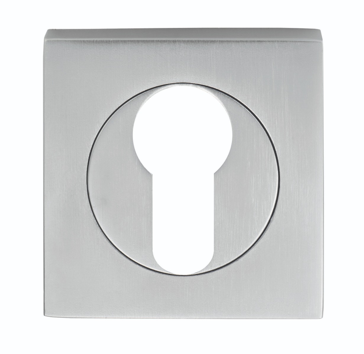 szm001sqsc_1_1.jpg Serozzetta Escutcheon - Euro Profile - Square Rose - Satin Chrome - Image 1