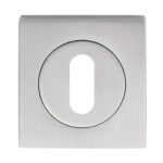 Serozzetta Escutcheon - Lock Profile - Square Rose - Polished Chrome