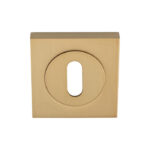 Serozzetta Escutcheon - Lock Profile - Square Rose - Satin Brass