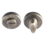 Serozzetta Turn & Release - 5mm Spindle - Screw-on Round Rose - Antique Brass