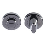 Serozzetta Turn & Release - 5mm Spindle - Screw-on Round Rose - Black Nickel