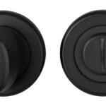 Serozzetta Turn & Release - 5mm Spindle - Screw-on Round Rose - Matt Black