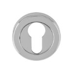 Serozzetta Escutcheon - Euro Profile - Screw-on Round Rose - Polished Chrome