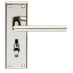 Serozzetta Dieci Lever on Face-Fix Backplate - Bathroom 57mm - Polished Nickel