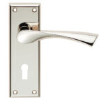 Serozzetta Venti Lever on Face-Fix Backplate - Lock 57mm - Polished Nickel