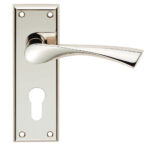 Serozzetta Venti Lever on Face-Fix Backplate - Euro 47.5mm - Polished Nickel