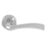 Serozzetta Cinquanta Lever on Sprung Screw-on Round Rose - Polished Chrome