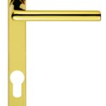 Serozzetta Rosa Lever on Narrow Plate - Lock Euro Profile 92mm C/C - Stainless Brass